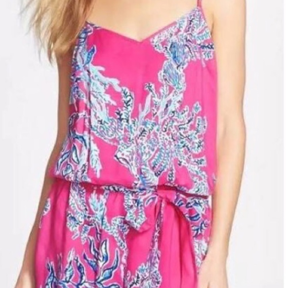 Lilly Pulitzer Dusk Romper - Capri Pink Samba